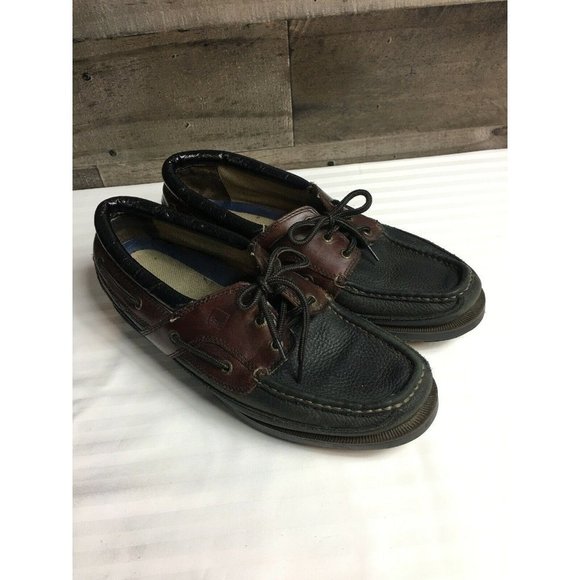 SPERRY TOP-SIDER Navy Blue Leather Men's Size 13M - Picture 2 of 9